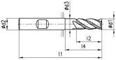 FRANKEN fresa per angoli/scanalature1381C TiCN HR- 
