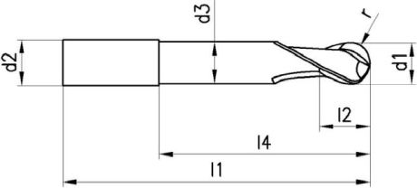VHM-Radius-Hartfräser FRANKEN 1976A TiAlN Hard-Cut [SimilarCatItems.CatItem.ArtName2]