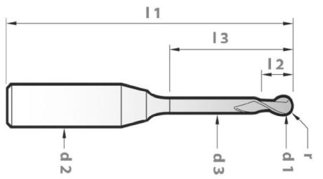 VHM-Mikro-Kugelfräser MAGAFOR 852-DH Hard'X [LastViewedItems.CatItem.ArtName2]