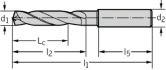 VHM-Spiralbohrer WALTER 150 Perform 3xD DIN 6537 K 