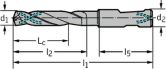 VHM-Spiralbohrer WALTER DC150 5xD HE/HBIK DIN6537L 