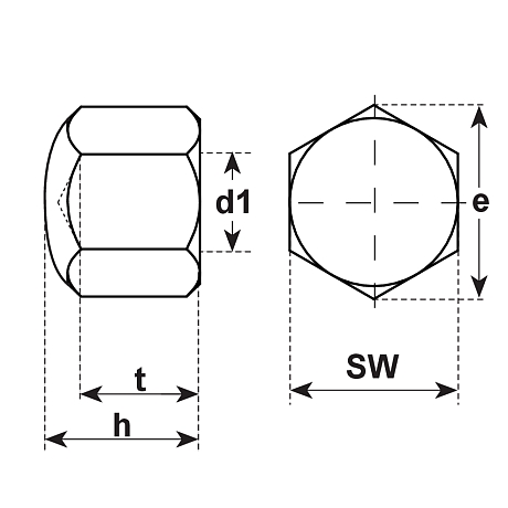 Hutmuttern Messing vernickelt DIN 917 [LastViewedItems.CatItem.ArtName2]