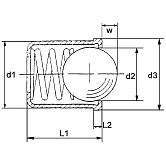 Federnde Druckstücke NIRO 