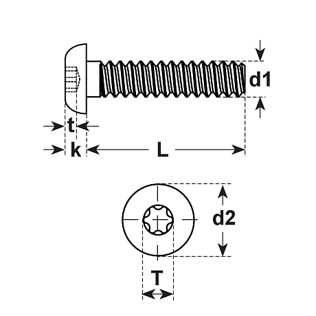 Vis tête bombée 6-pans creux 10.9 noir ISO 7380 [LastViewedItems.CatItem.ArtName2]