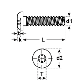 Viti a testa bombata a croce I-6-rd in acc ZB ISO 7380 10.9