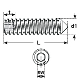 Grani DIN 914 Inox A4 