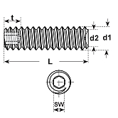Grani I-6-Kt. INOX A4 DIN 916 