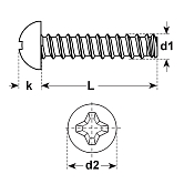Vis thermoplastiques tête bombée INOX A2 