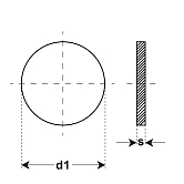 Unterlagsscheiben ohne Loch INOX A2 