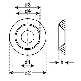 Unterlagsscheiben INOX A1 1.4305 SN 213912 