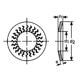 Ranelle di sicurezza INOX A4 1.4401 SK Z 