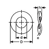 Rondelles élastiques DIN 137 B bronze 