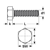 Vis à tête hexagonale 5.6 zingué au feu ISO 4017 