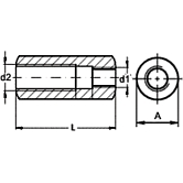 Manchons de réduction acier zingué-bleu 