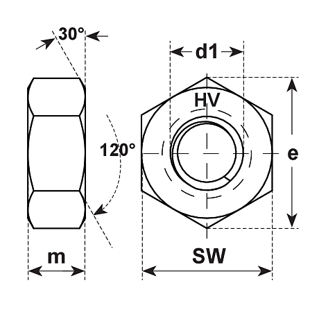 Écrous hexagonaux HV acier ZF EN 14399-4 10 [SimilarCatItems.CatItem.ArtName2]