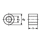 Écrou à filetage trapézoïdal r~1,5 d Acier clair 5 