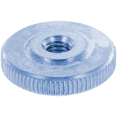 Ecrous moletés acier zingué-bleu DIN 467 5 