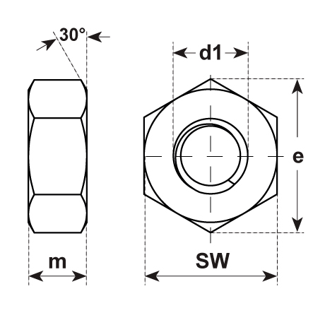 Écrous hexagonaux 0,8d acier Zb DIN 934 10 [SimilarCatItems.CatItem.ArtName2]
