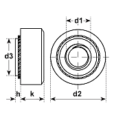 Écrous à sertir Swif PS acier zingué-jaune 