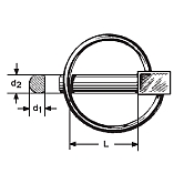 Coppiglie di sicurezza incernierati in acciaio ZB 
