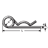 Coppiglia doppia molla in acciaio ZB 