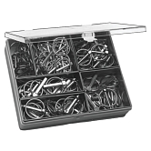 Assortimento di coppiglie a cerniera zincate-blu 