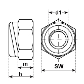 Sicherungsmuttern VARGAL® Stahl Kl. 8 vz 