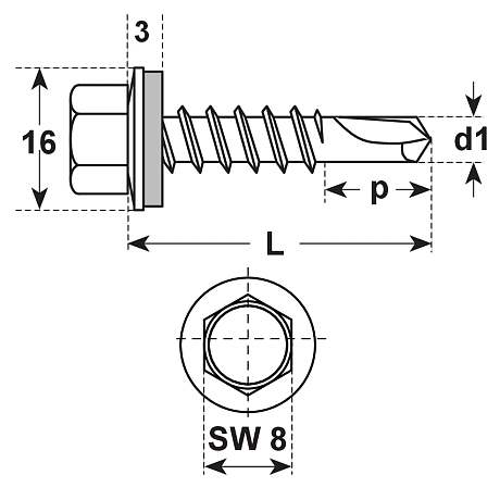 Vis auto-perçantes E-X BR 2 max. 1 5-3 5 mm rondel [LastViewedItems.CatItem.ArtName2]