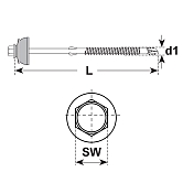 Viti autoperforanti per tetti DDBS FK A acc fvz 
