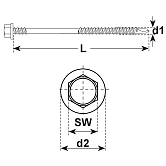 Viti di isolamento E-DB RS HT in acc Supracoat2 C 