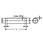 Goupilles spiralées HV 416-524 noir DIN 7343 