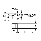 Nasenkeile DIN 6887 blank 
