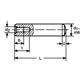 Zylinderstifte Stahl HRc 60 ±2 blank DIN 7979 m6 