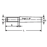 Kegelstifte 9 S Mn 28 K blank DIN 7977 h10 