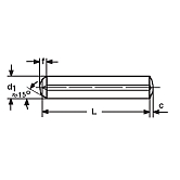 Goupilles cannelées acier 9SMn28k DIN 1473 