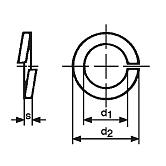 Federringe Federstahl HRc 44-51 fvz DIN 127 B 