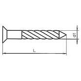 Schraubnägel Senkkopf, Stahl verzinkt-blau 