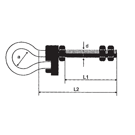 Vis de sécurité à bascule + 2 écrous acier Zb [SimilarCatItems.CatItem.ArtName2]