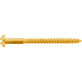 Vis à bois à tête demi-ronde laiton clair DIN 96 