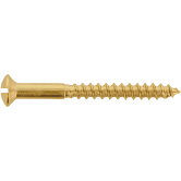 Vis bois tête fraisée bombée laiton nickelé DIN 95 