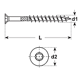 Viti per decking a testa piccola INOX A2 1.4006 