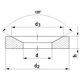 Kegelpfanne Form D DIN 6319 