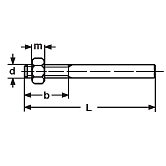 Tiges à souder DIN 525-4.6 avec écrous brut 