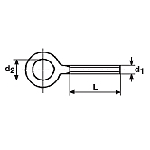 Ösenschrauben Linksgewinde Stahl vz 