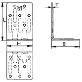 Winkelverbinder GH Top 80/120 Stahl vz 