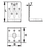 Winkelverbinder GH Top 80/120 VARIO Stahl vz 