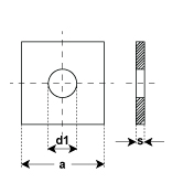 Vierkantscheiben DIN 436 Stahl fvz 