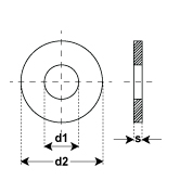 Unterlagsscheiben 200 HV vz DIN 7349 