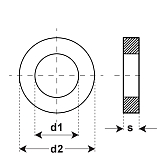 Unterlagsscheiben Stahl 100 HV fvz DIN 7989 
