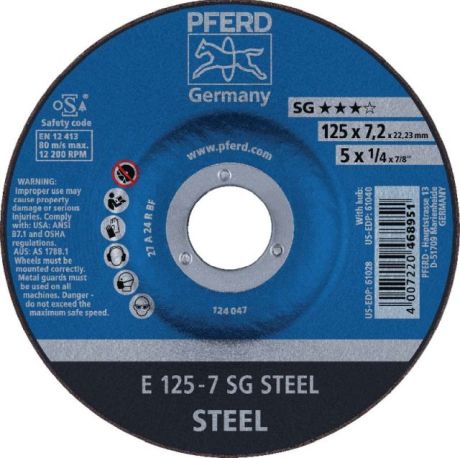 Disque à ébarber pour acier PFERD R SG [SimilarCatItems.CatItem.ArtName2]